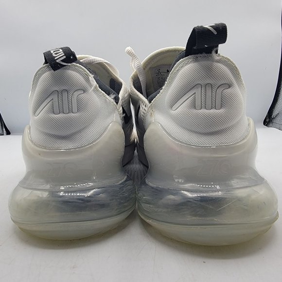 Nike Air Max 270 Mens 9 White Black Running Athletic Comfort Shoes AH8050-100 - Picture 6 of 15